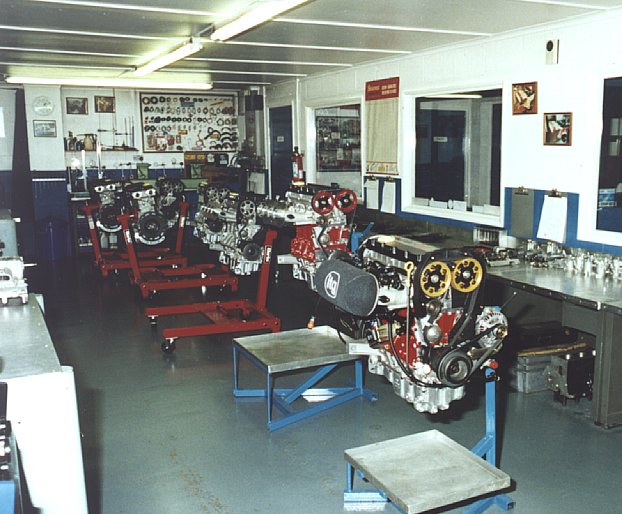 A production line of K series engines being assembled for Power Train Projects.